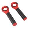 1 Pair Handlebar Ends with Covers Carbon Fiber Handle Grip Ends for 22.2mm Diameter Bar Mountain Bike Red