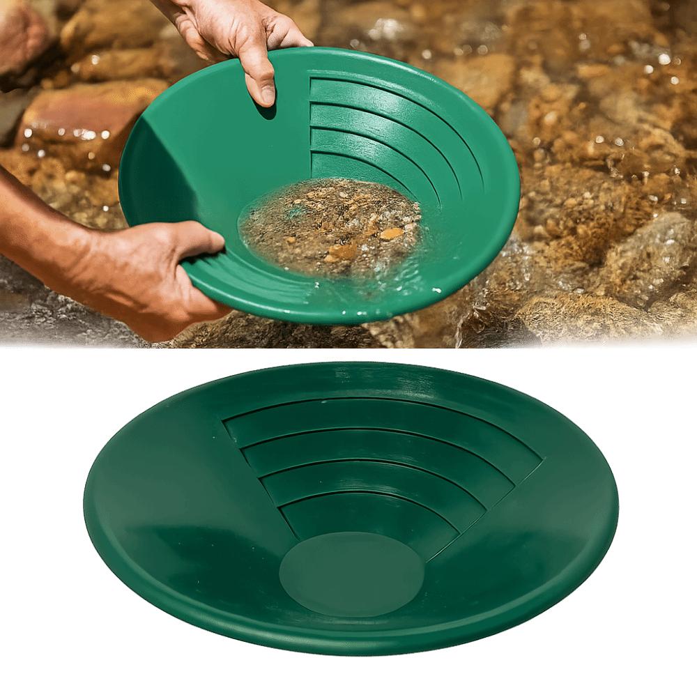 Аксессуар 10-дюймовый золотой лоток АБС-материал Профессиональный классификатор для просеивания золота Зеленый цвет Инструмент для промывки золота Разведка