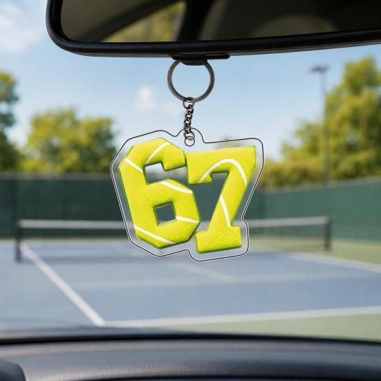 2 шт. Спортивный мяч Тема 67 Брелок Акриловый 67 Держатель для ключей автомобиля Рюкзак