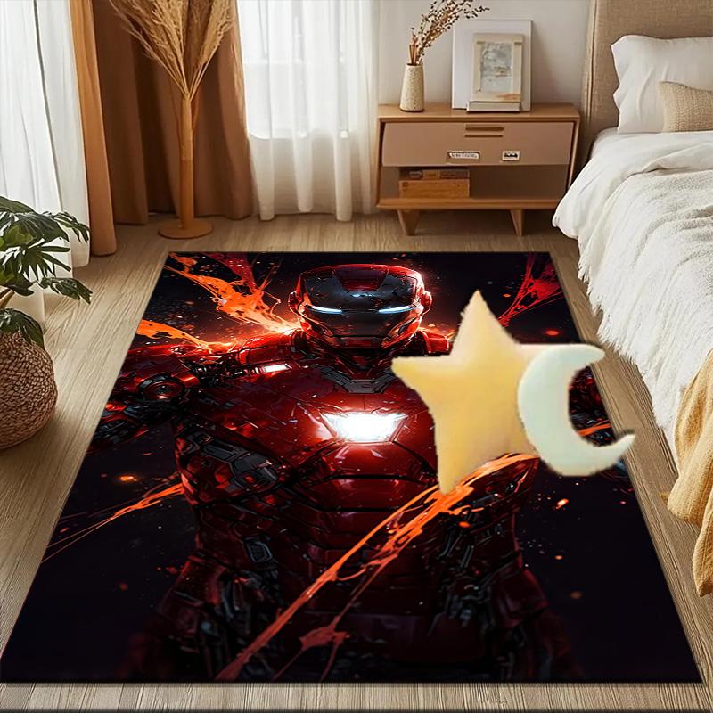 Iron Hero's Rise Floor Mat for Living Room, Game Rooms, Office, Bedroom, Office Floor Mat Playful Design, Christmas fan gifts