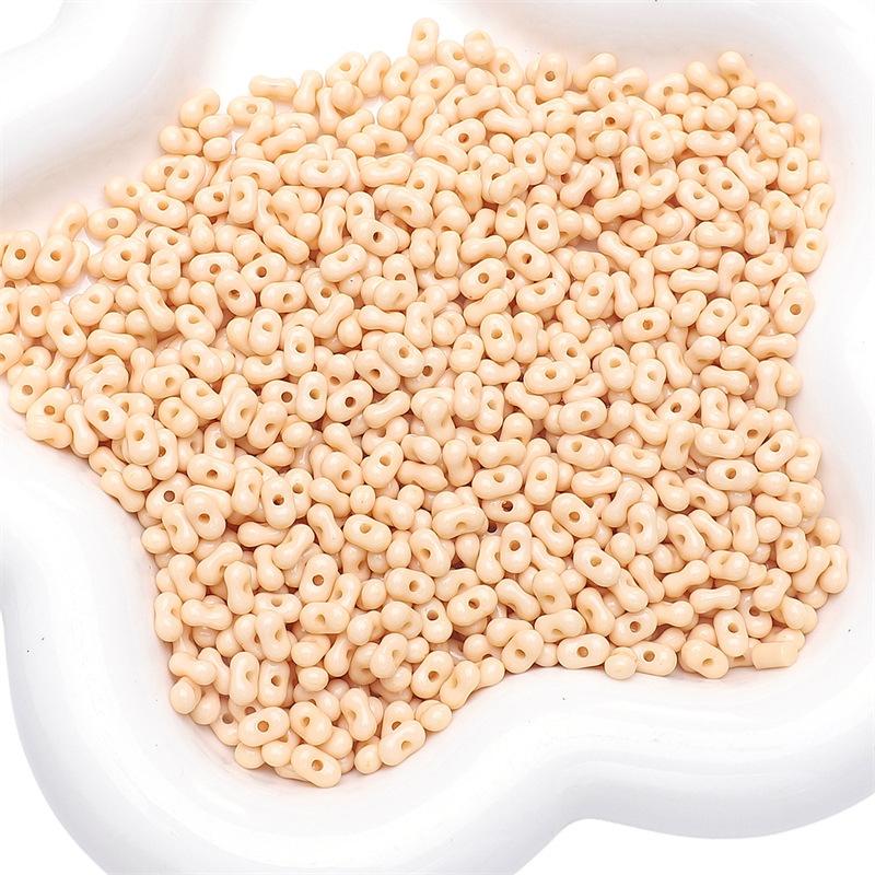 Бусины для браслетов ручной работы Акриловые однотонные бусины в форме арахиса Бусины для ожерелья Полуфабрикаты для нитей Украшения ручной работы своими руками Аксессуары Материалы для аксессуаров