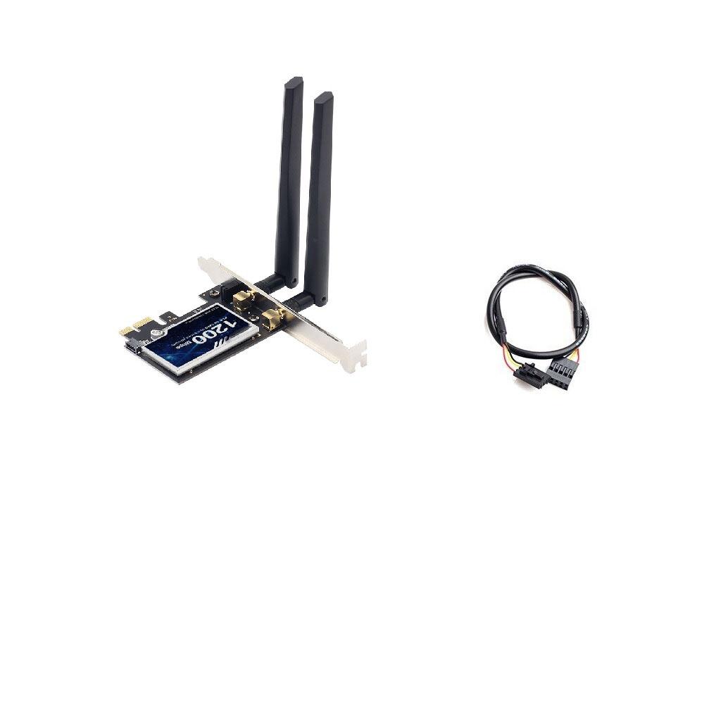 1200Mbps PCI-E WiFi Card for 5G/2.4G Network Adapter Wireless WiFi Card Bluetooth 4.0