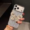 Эпоксидный чехол для телефона с блестящим бантом для iPhone 15/12/11, Подходит для Apple 17 Pro Max, Включает ремешок