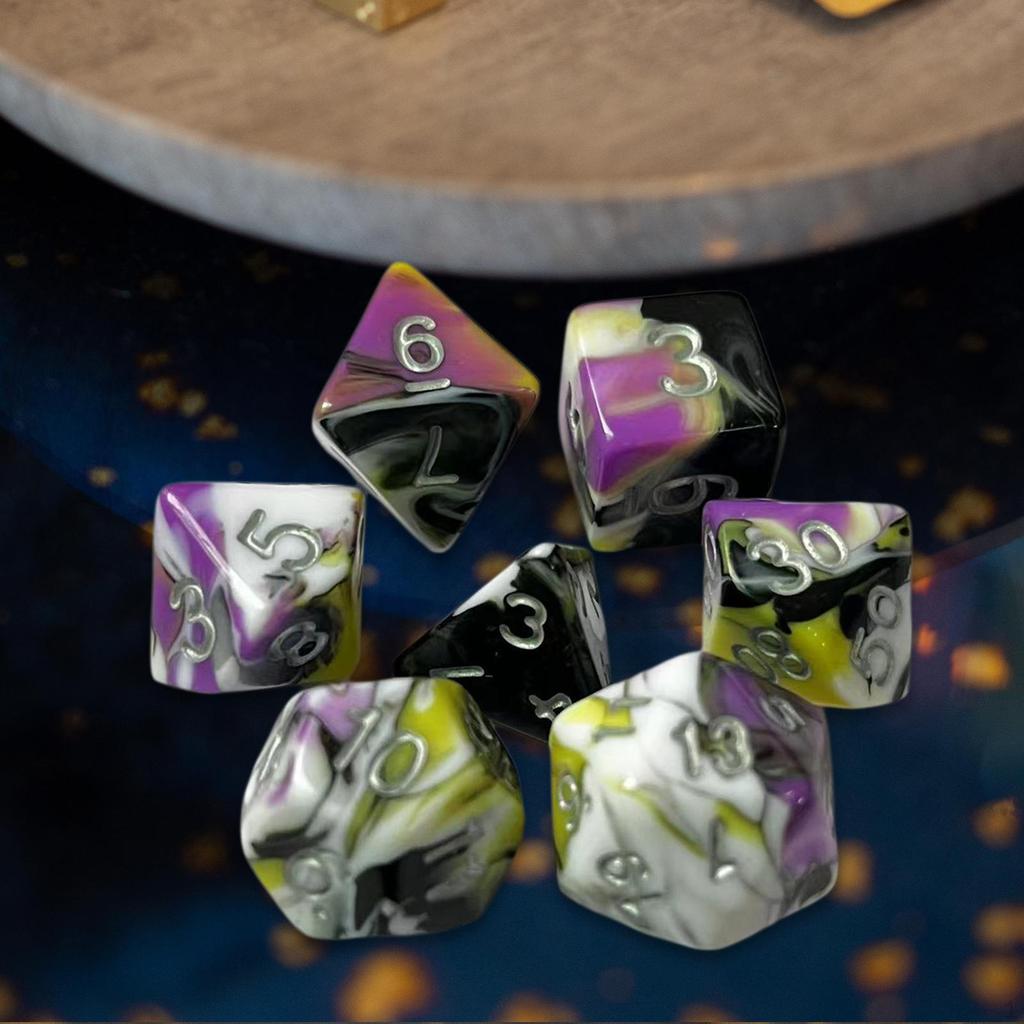 Набор из 7 кубиков для RPG, многогранные, 4 цвета, для кафе ролевых игр