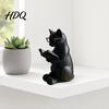 Украшение "Кот в очках" 3D-печатная фигурка для чтения Декоративная с утяжеленным нескользящим основанием Аксессуар для офисного стола Интеллектуальная статуэтка Глаз
