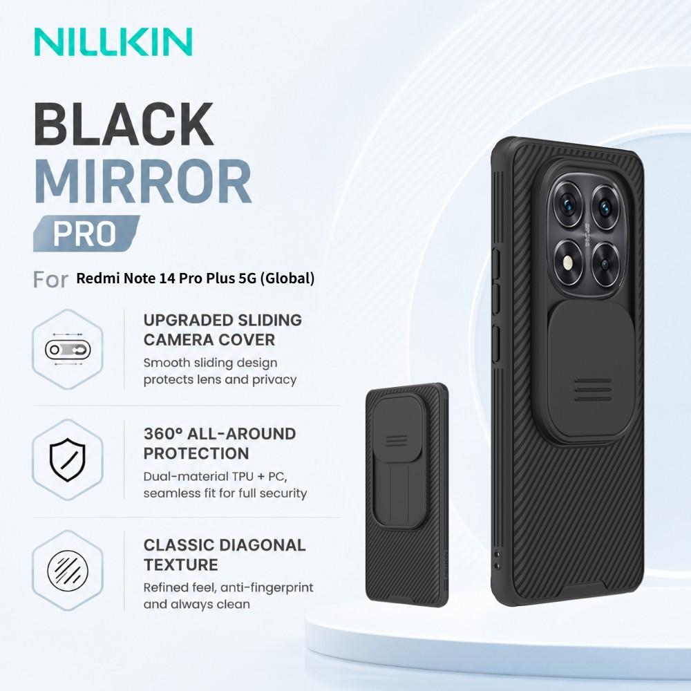 Чехол NILLKIN для Redmi Note 14 Pro Plus 5G Global с ТПУ рамкой, защита камеры, противоударный CA4004