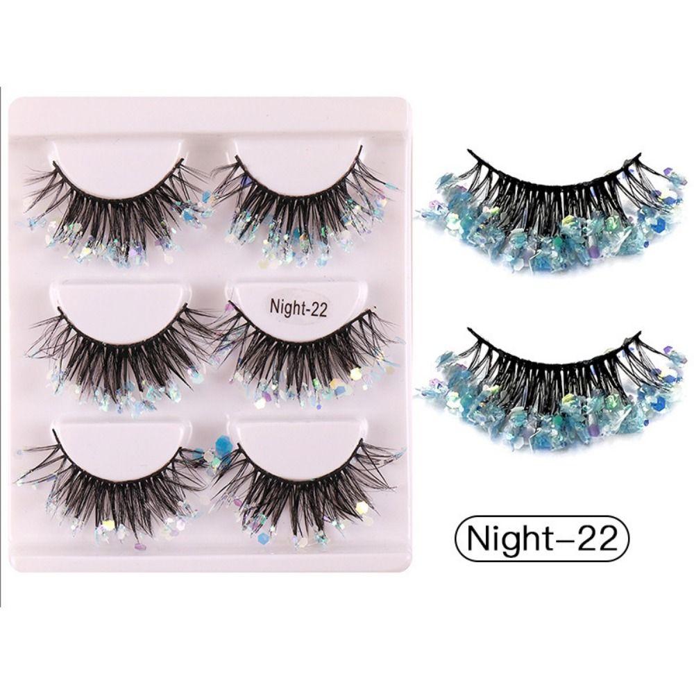 2 box Lashes Extension Luminous Eyelashes Thick Fluffy Lashes Full Strip Lashes  Women