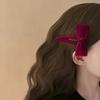 New Bowknot BB Clip Wine Red New Barrettes Autumn Winter Side Clip New Bang Clip Cropped Hair Pin Barrettes Headdress