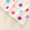 Hong Kong Style Girls' Polka Dot Straight-Leg Pants & Sleeveless Crop Top Set