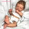 Реалистичная 49см полностью силиконовая кукла Reborn Baby Doll Pascale Прекрасная спящая кукла для девочек Игрушки Реалистичные имплантированные волосы Кукла для новорожденного Детский подарок на день рождения