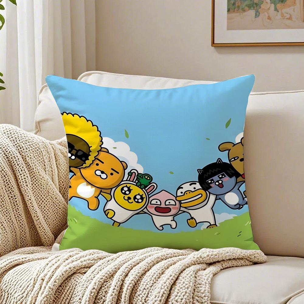KKakao Friends Cushion Cover Pillowcase Antidustmite living Room Sofa Decor Cushion Room