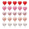 25 Pieces Balloon Heart Approx. 45cm Aluminum Balloon Glitter Girl's Heart Popular Decoration Wedding Birthday Store Decoration Valentine's Proposal P