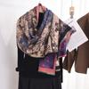 Высококачественная печать в стиле туши и воды, дорожная фотография на природе, теплый шарф из имитации кашемира, женская шаль в элегантном темпераментном китайском стиле