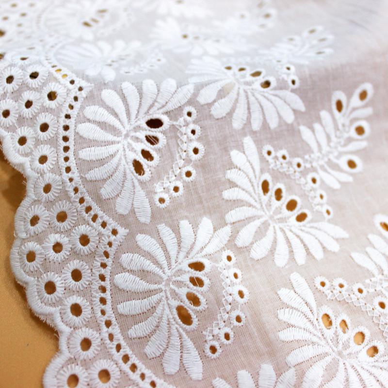 2Meters/lot 20cm Wide Hollowed Out Large Chrysanthemum Cotton Embroidery Lolita Children's Clothing Accessories Lace