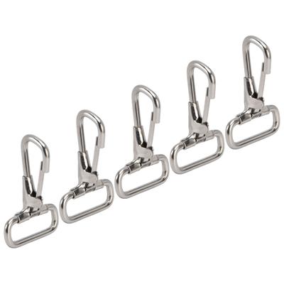 5 шт. карабинов из нержавеющей стали 304, металлические зажимы для брелка, поводка для собак, ошейник 29 мм