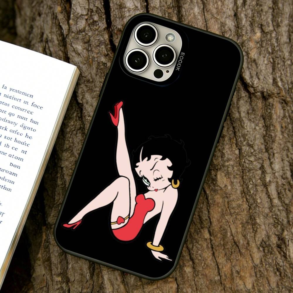 Мультяшный чехол для телефона Betty Boop для iPhone 17,16,15,14,13,12,11 Plus,Pro Max,XS,Красочный серебристый чехол для телефона Funda Cover