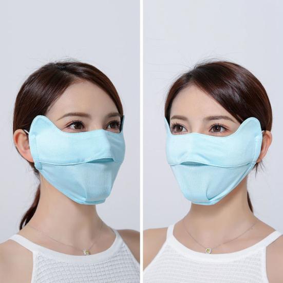 Ice Silk Велосипедная защита для лица Анти-УФ-пылезащитная дышащая ушная петля Солнцезащитный крем Спортивная крышка для рта