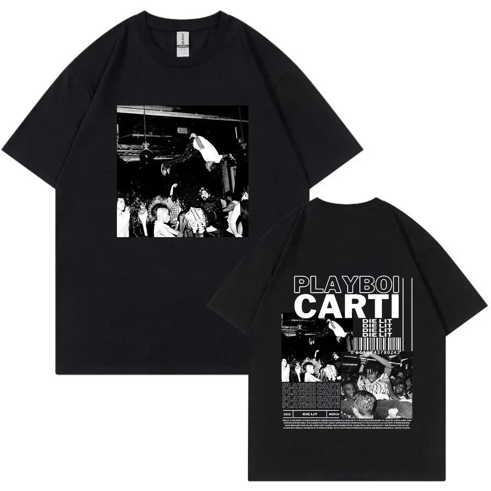 Rapper Playboi Carti Antagonist Tour Tshirt 2023 Concert Fans T Shirt Unisexs Fashion Hip Hop Short Sleeve Oversized Tshirts Bla