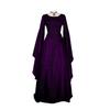 Halloween Renaissance Witch Dress for Women Gothic Victorian Dress Long Bell Sleeve Medieval Costume for Halloween Cosplay Party
