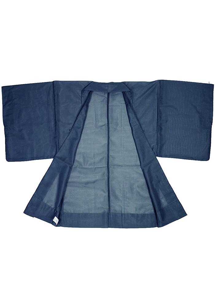 Summer Single Komaru Single Deep [KYOETSU] Haori, Washable, Plain, Clothes, Fabric, Item, Men's (LL, Blue)