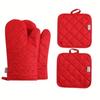 4-piece Set of Oven Gloves with High Heat Resistance, Thick Kitchen Extension, Oven Gloves for Kitchen Baking