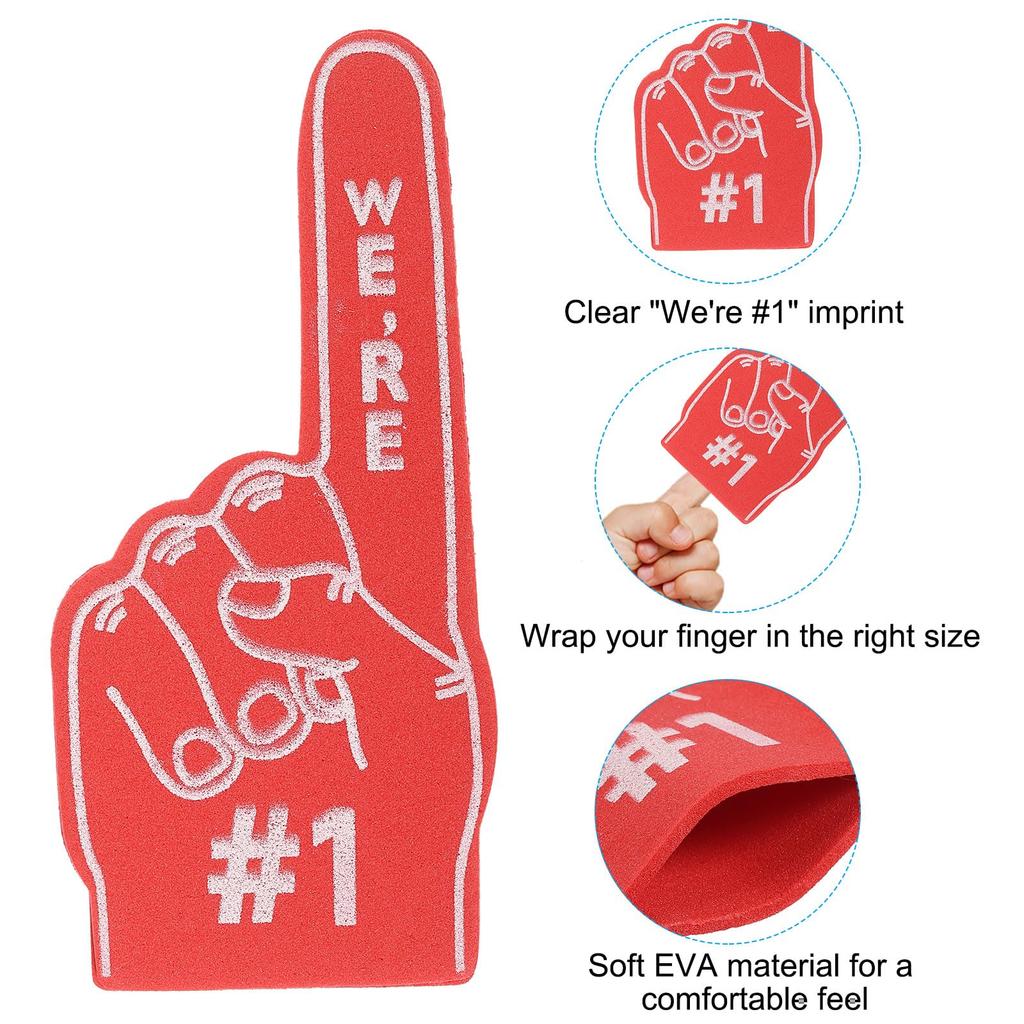 Мини-напальчники из пеноматериала PATIKIL 13 см, 48 шт., напальчники из пеноматериала для болельщиков, спортивных болельщиков, игр, вечеринок, сувениров, красного цвета. Поехали!