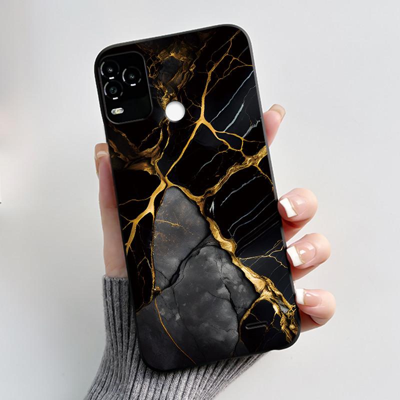 Black Phone Case For BLU G71 Plus (G71+ G71P) Shockproof For BLU G71 Plus (G71+ G71P) Little Rabbit In The Flowers Pattern Cover