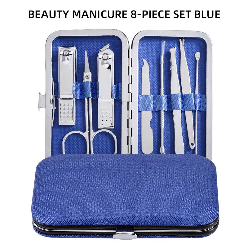 Hot Sale 4-Color Nail Clipper Set 8/12/16/19 in 1 Manicure & Pedicure Grooming Kit Stainless Steel Nail Cutter Tools Home Use