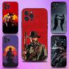 RDR 2 Артур Морган Игровой Чехол для Телефона Для iPhone 16,15,14,13,12,11 Plus,Pro Max,XS,X,XR,SE,Mini,8,7,Мягкий Силиконовый Черный Чехол