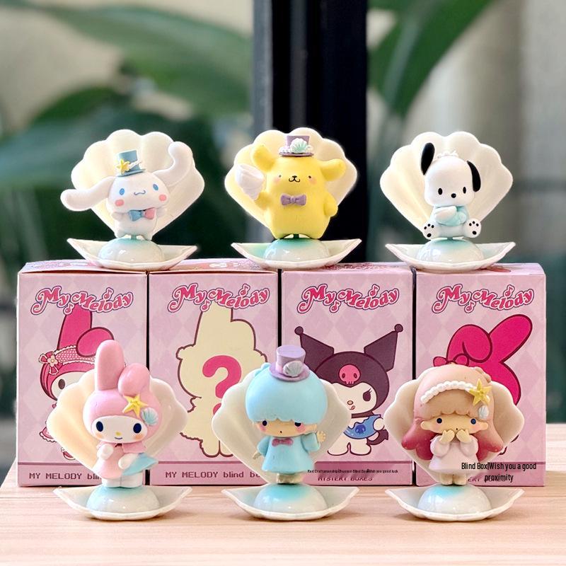 Украшение Sanrio «Пляжная сцена»: Фигурки Мелоди, Куроми, Почаччо и Маленьких Близняшек