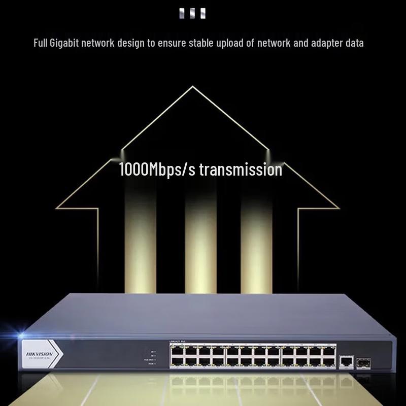 HIKVISION 16-Port Gigabit High-Power PoE Switch CN plug (adapter included)