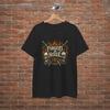 Футболка с графикой 'Forged in Noise Metal Skull – Fire Swords Flames Rock' от S до XL