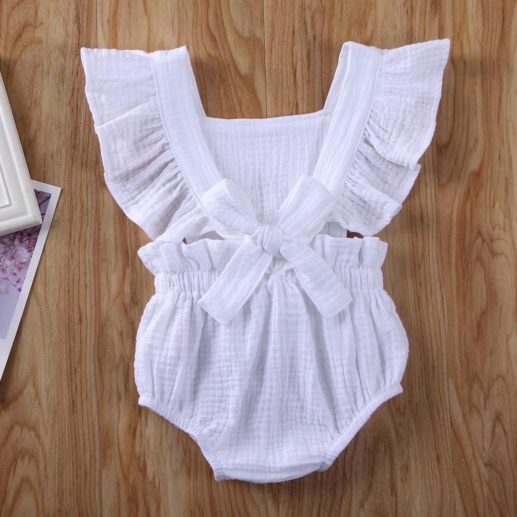 Fashion Newborn Infant Baby Girl Lace Ruffles Out Romper Jumpsuit Sunsuit Outfit Clothes