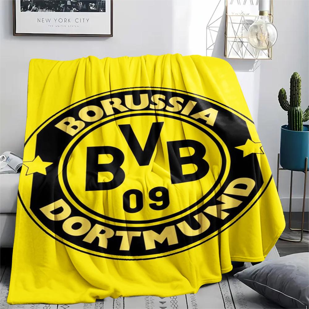 1pc Dortmund Print Flannel Blanket, High quality Comfortable for All Seasons, Home Decor, Warmth and Comfort, Perfect for Christmas Gifts28