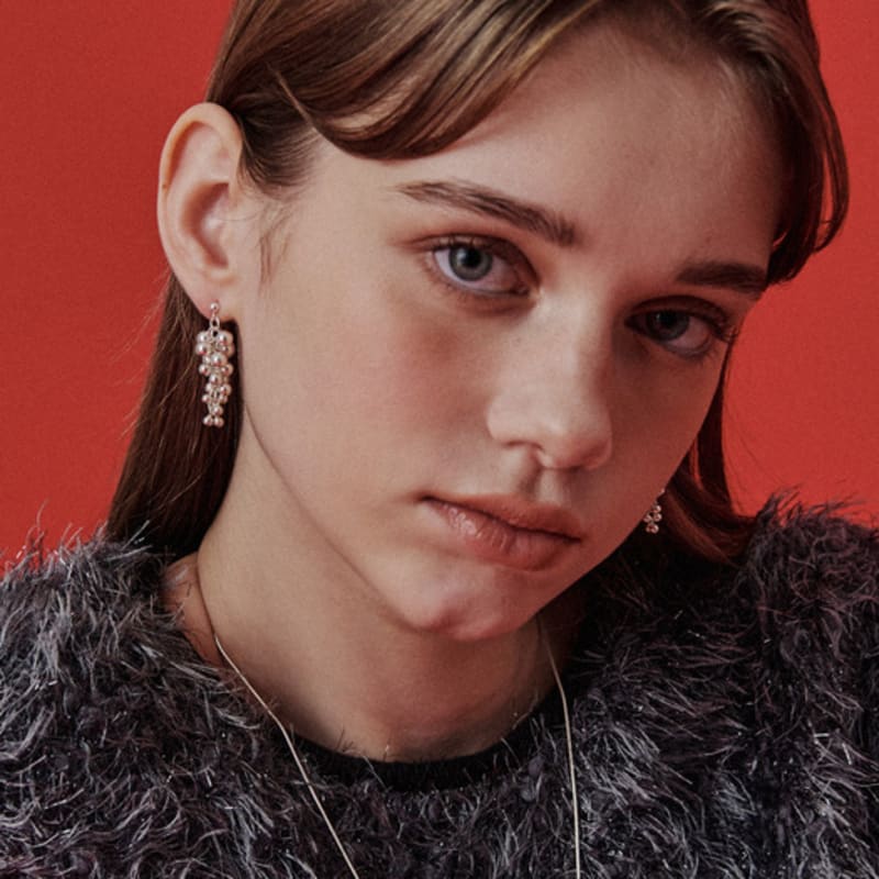 etrive Grape Drop Earrings