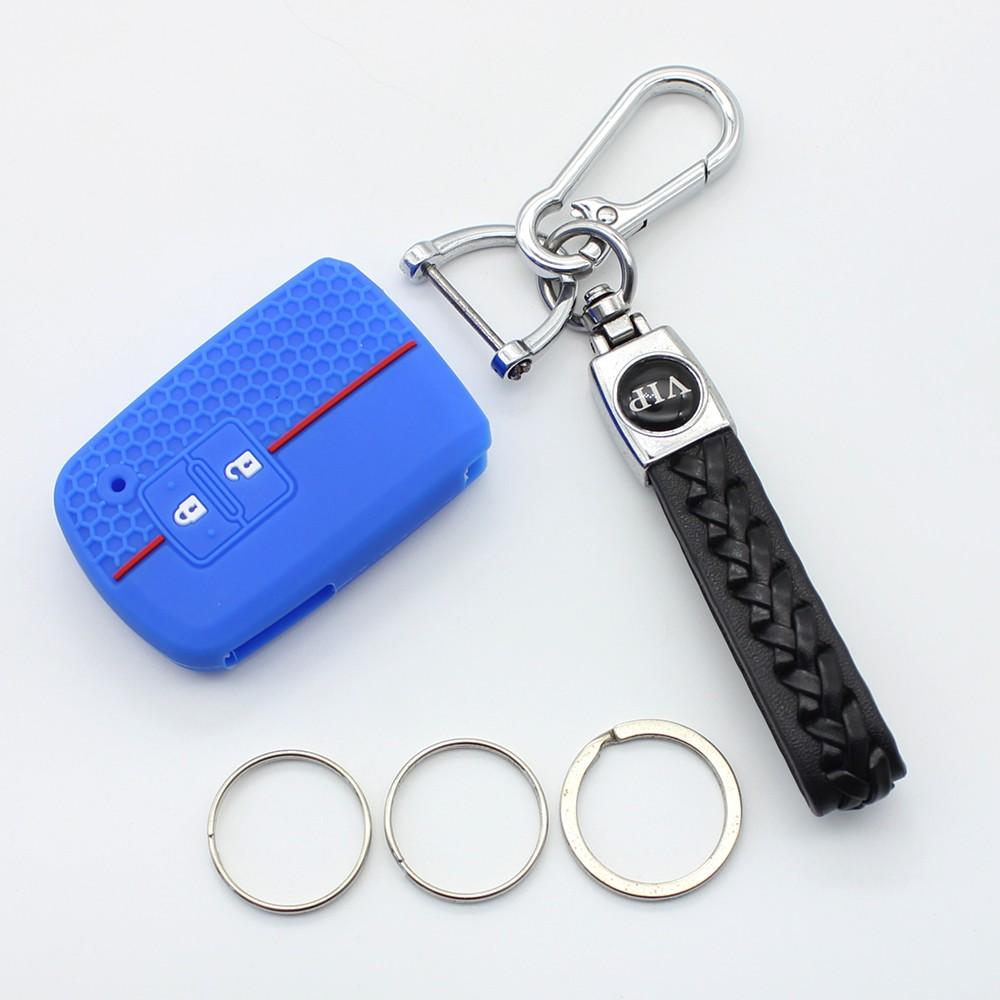 Чехол для автомобильного ключа Cocolockey для Toyota Corolla Harrier Prius Auris Yaris с 2 кнопками, умные ключи, силиконовая накладка 2012- Автоаксессуары