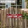 Винтажная металлическая табличка Candy Cane Lane Ретро Рождественский Декор Стены