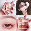 Portable Glitter Eyeshadow Palette Transparent Nine-color Acrylic Eyeshadow Palette Pearly Matte Earth Color Jiugongge Eyeshadow