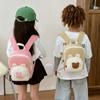 Cartoon Bear Children's Handbags Canvas Kids Travel Bag Cute Kids Backpack  for Teenager