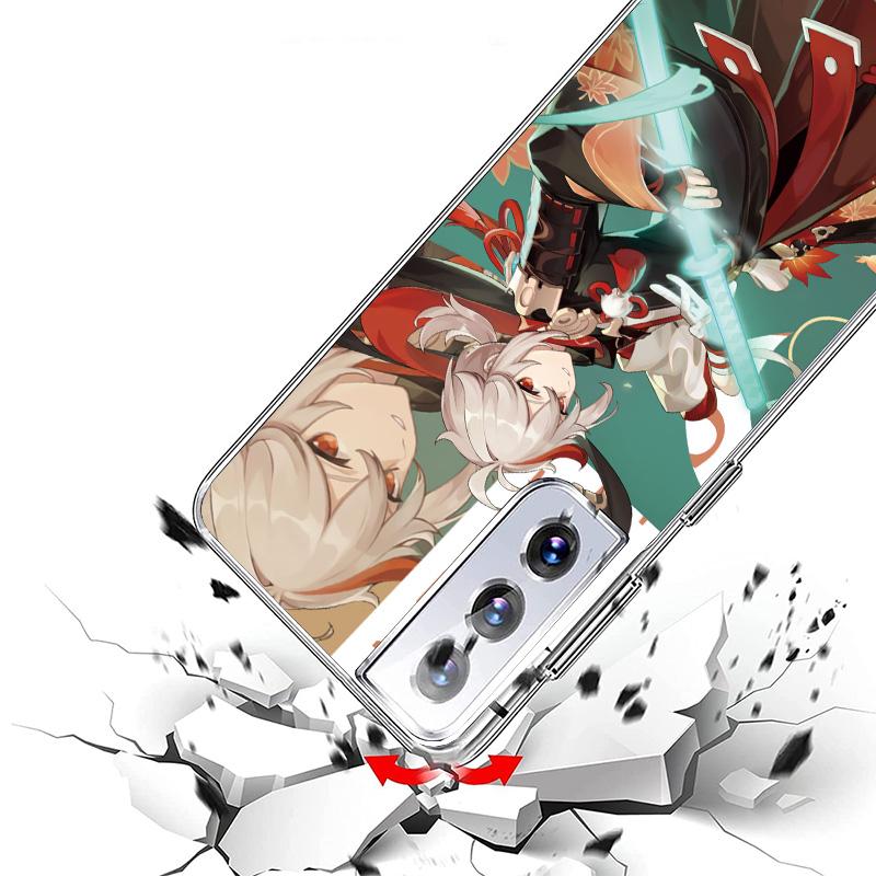 Чехол для телефона Genshin Impact Anime для Samsung Galaxy S24 S25 Edge S26 Ultra S23 S22 S21 Plus S20 FE + Персонализированная печатная крышка Gal