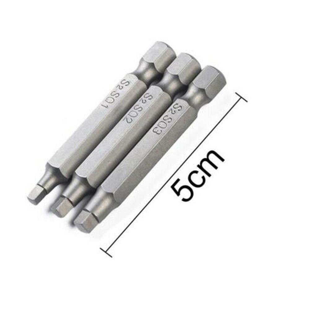 3 Pcs/Set Screwdriver Bits High Hardness Sq1+sq2+sq3