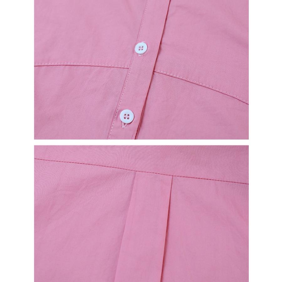 Весна Осень Чистый Хлопок Повседневный Свободный Длинный Рукав Однотонная Рубашка Женские Верхние Блузки и Рубашки