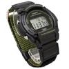 Casio Стандартные цифровые часы с зеленым ремешком на липучке Overseas Model [Casio] W-219HB-3AV мужские [Товар]