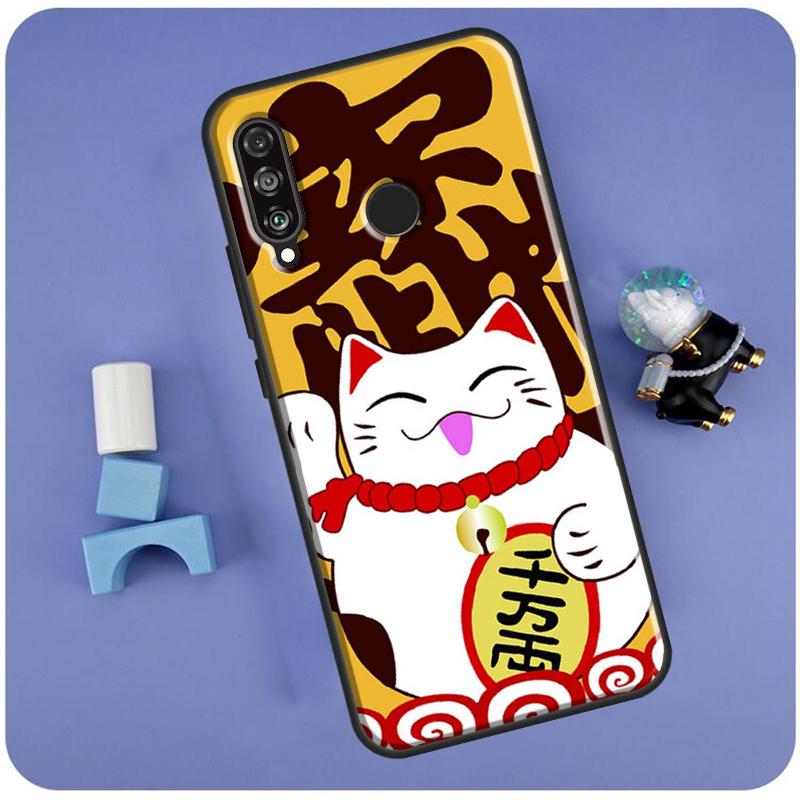 China cute lucky cat For Huawei Nova Y70 Y91 Y90 Y60 Y61 Y72 Y73 3i 7i 8i 11i 12i 9 10 SE P20 P30 P40 Lite Case