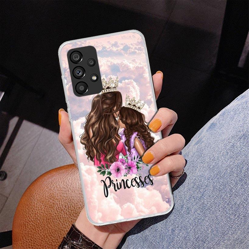 Girl Super Baby Mom Pink Phone Case For Samsung Galaxy A17 A16 A15 A14 A13 A57 A56 A55 A54 A53 A37 A36 A35 A34 A33 A26 A25 A24 A