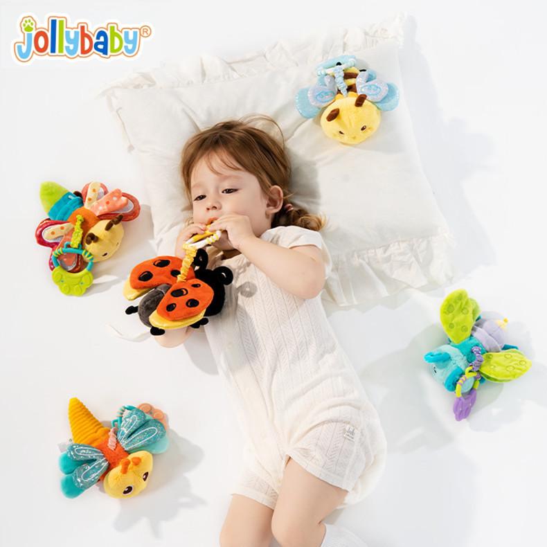 Jollybaby Успокаивающая игрушка-пчела из плюша для коляски и подвеска на кроватку для младенцев 0-1