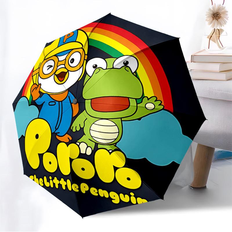 1 шт. Автоматический складной зонт Pororo Adventure, Портативная складная конструкция, Повседневный уличный аксессуар L1127110