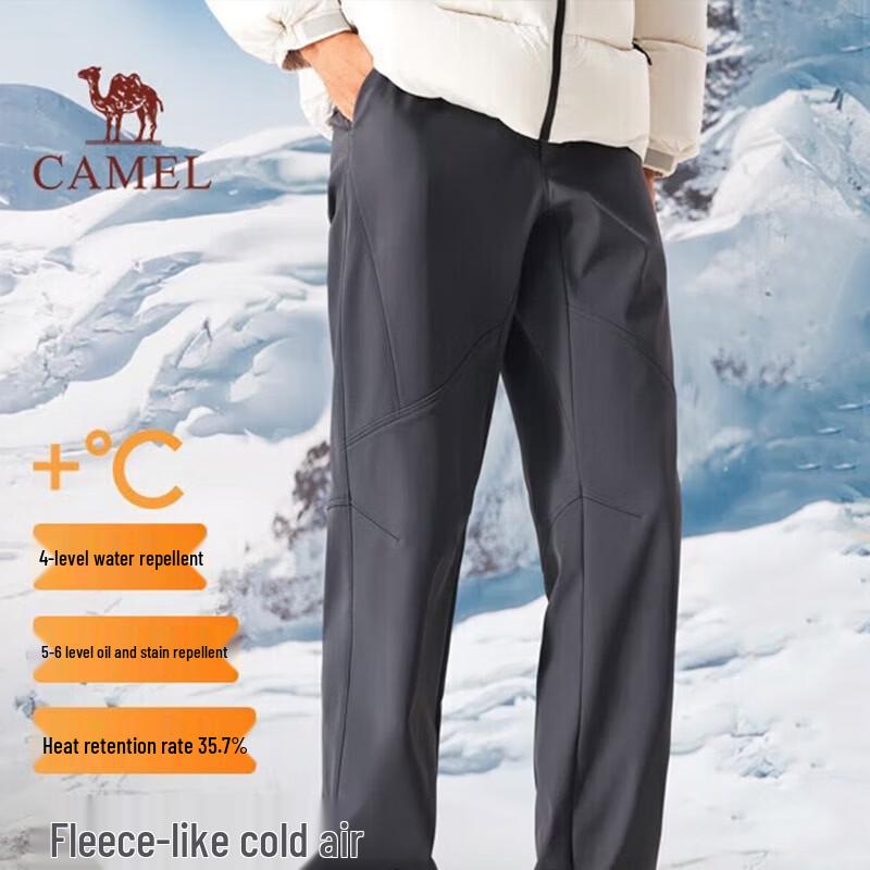 Camel Мужские флисовые брюки софтшелл для активного отдыха