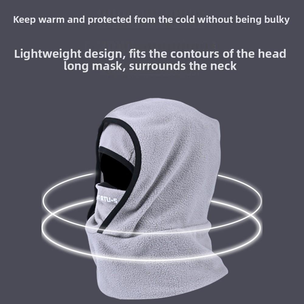 Neck Protection Balaclava Cycling Cap Double Layer Ski Windproof Cap Warm Hat Mask  Women Men