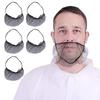 100Pcs Disposable Nylon Beard Net Breathable Heavy Duty Elastic Band Food Service Cooking Black Men Beard Guard Protector Mesh Cover